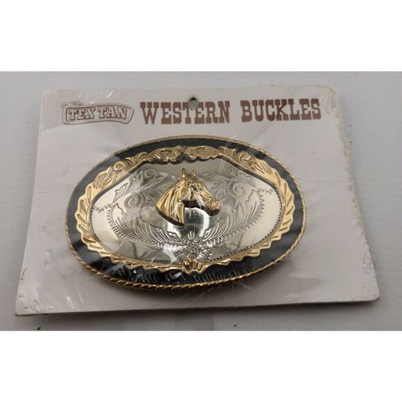 Vintage Tex Tan Western Buckle‎ Sealed - Picture 1 of 3